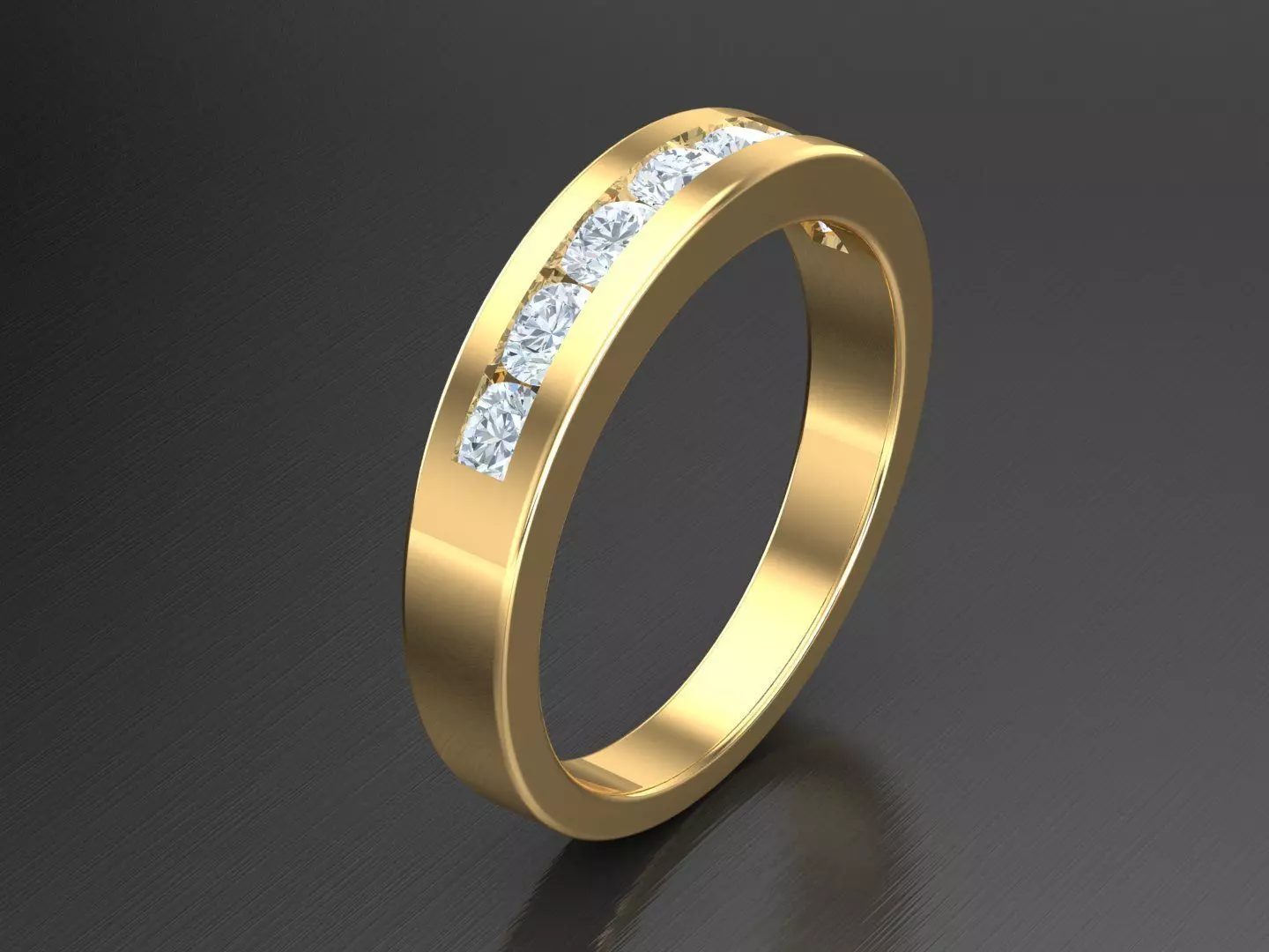  Wedding Men Diamond Ring 1MR72 3D print model_0