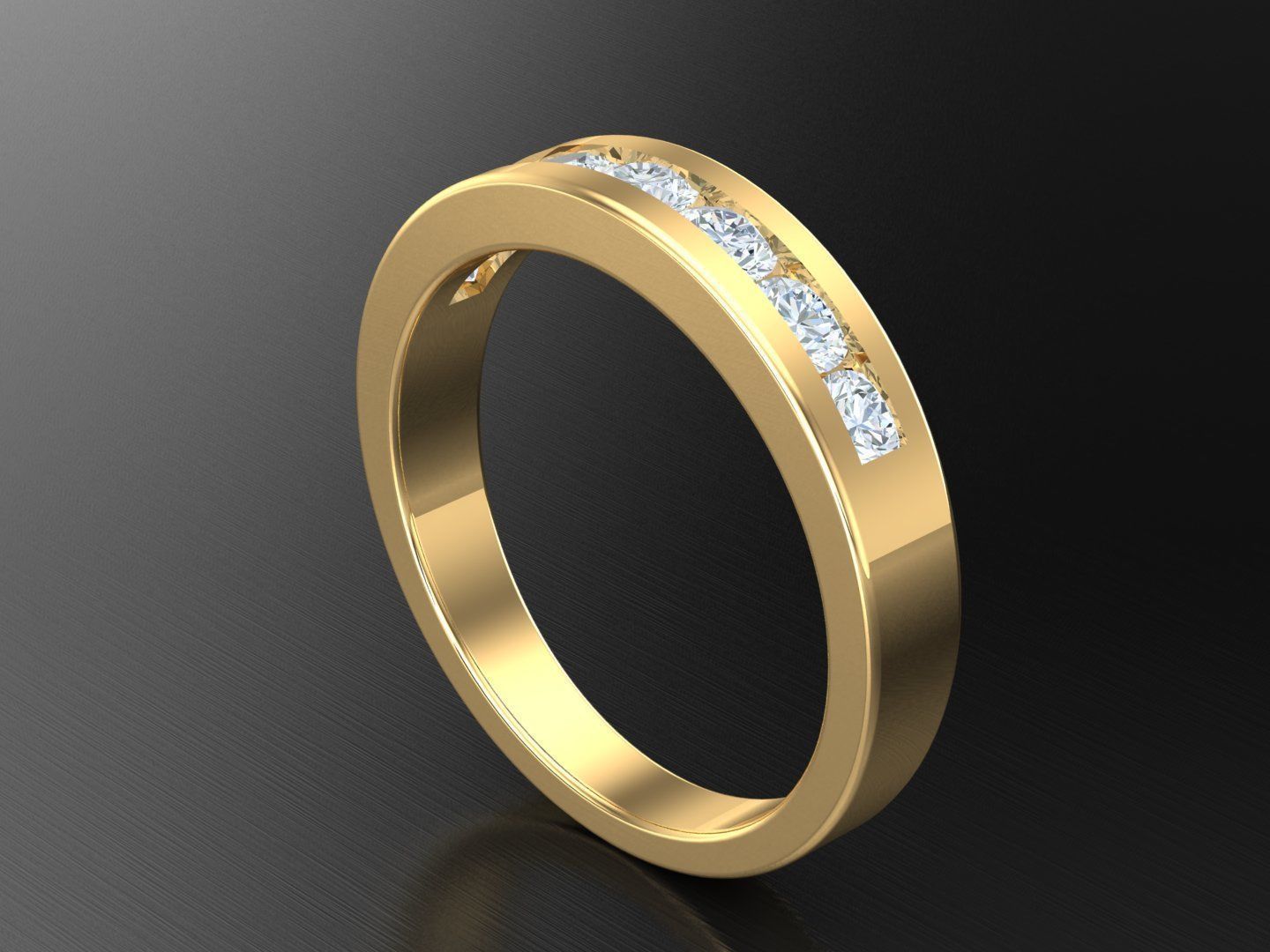  Wedding Men Diamond Ring 1MR72 3D print model_5
