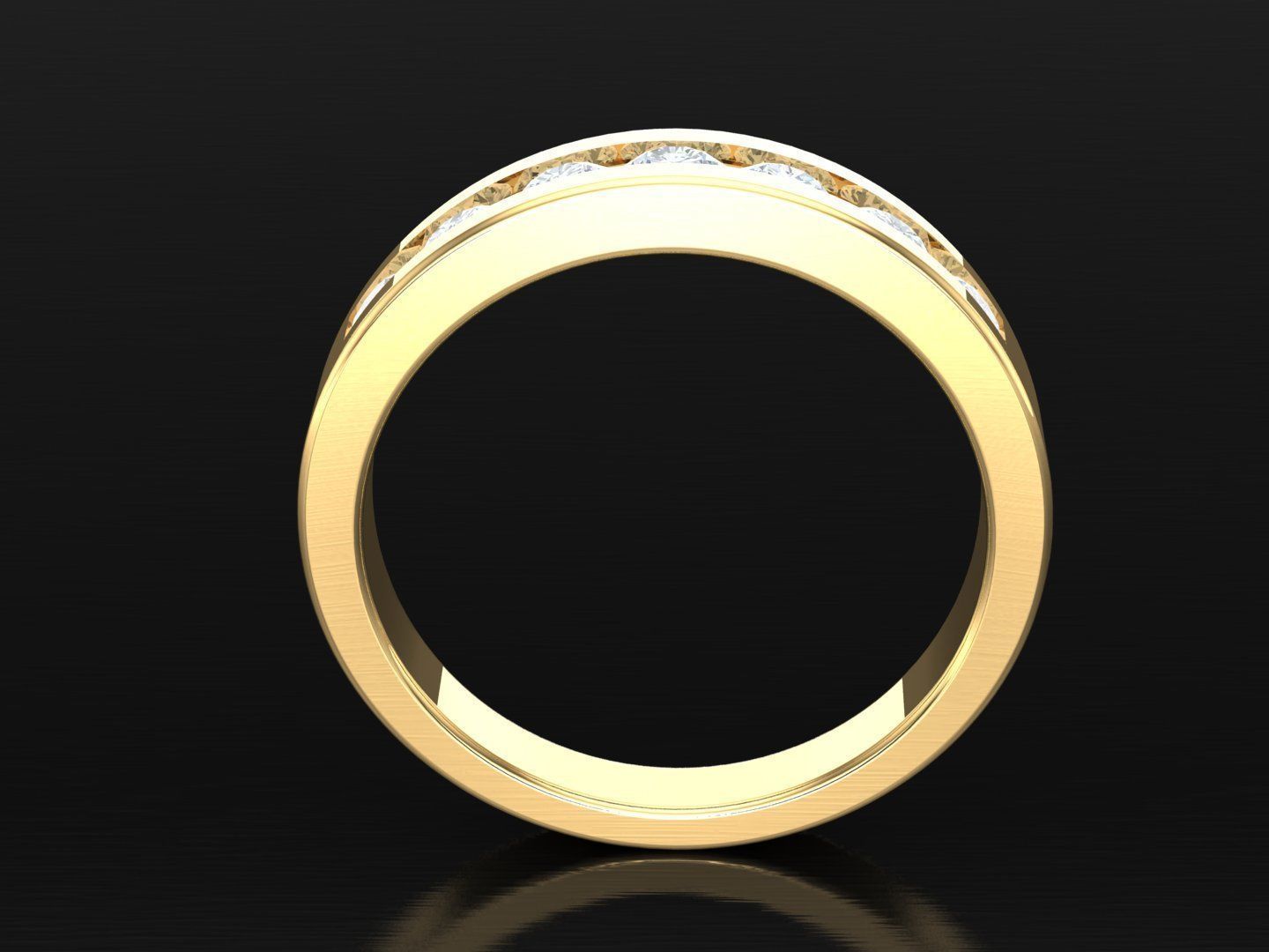  Wedding Men Diamond Ring 1MR72 3D print model_2