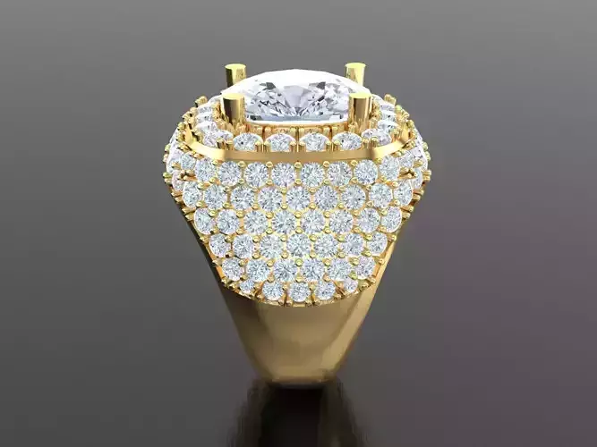  Wedding Men Diamond Ring 1MR70 3D print model