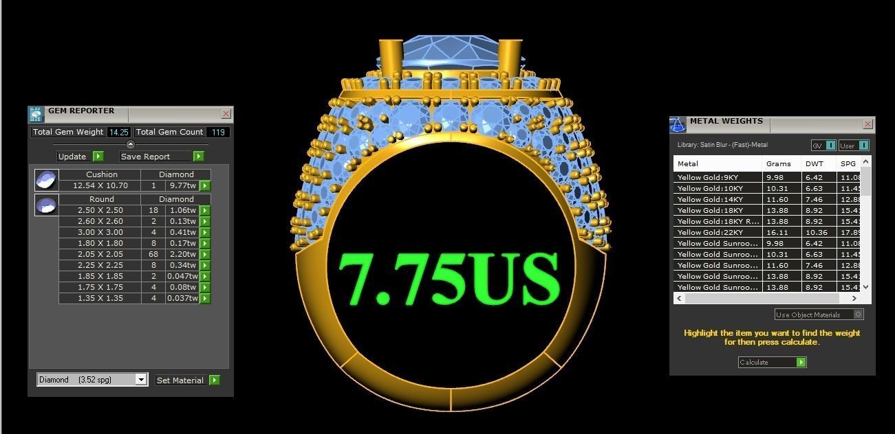  Wedding Men Diamond Ring 1MR70 3D print model_1