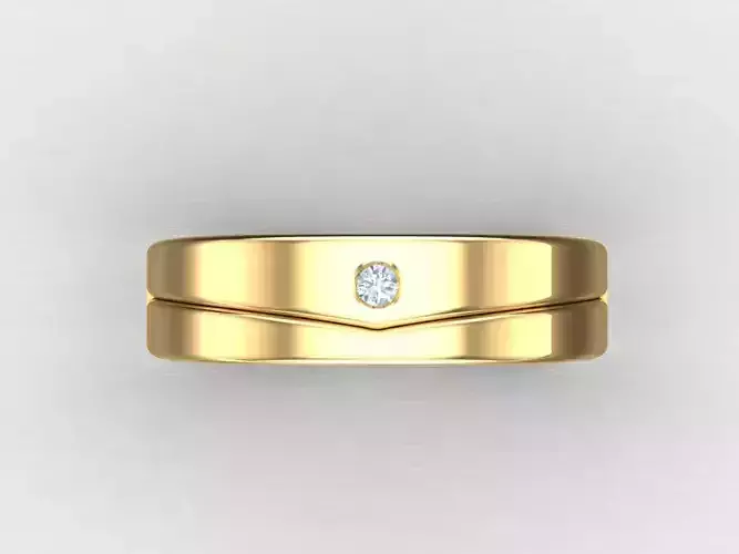  Wedding Men Diamond Ring 1MR69 3D print model