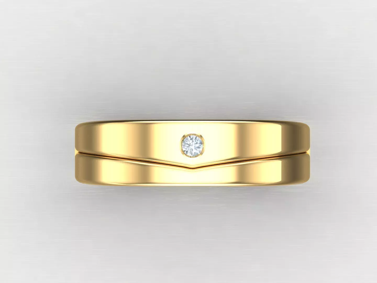  Wedding Men Diamond Ring 1MR69 3D print model_0