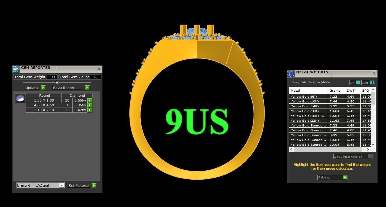  Wedding Men Diamond Ring 1MR68 3D print model_1