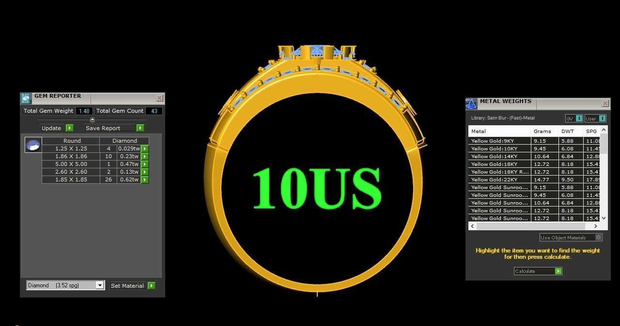  Wedding Men Diamond Ring 1MR66 3D print model_1