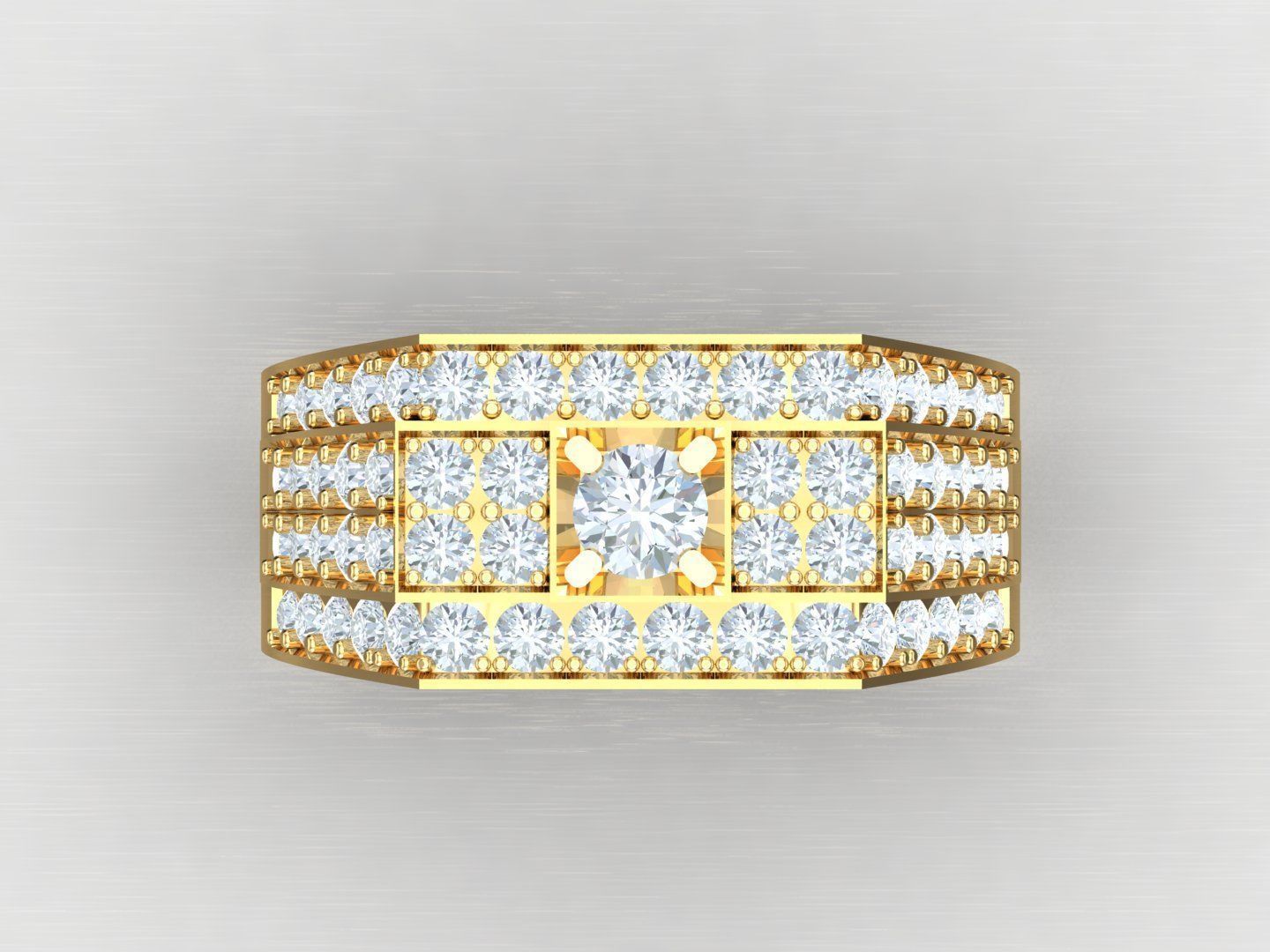  Wedding Men Diamond Ring 1MR63 3D print model_4