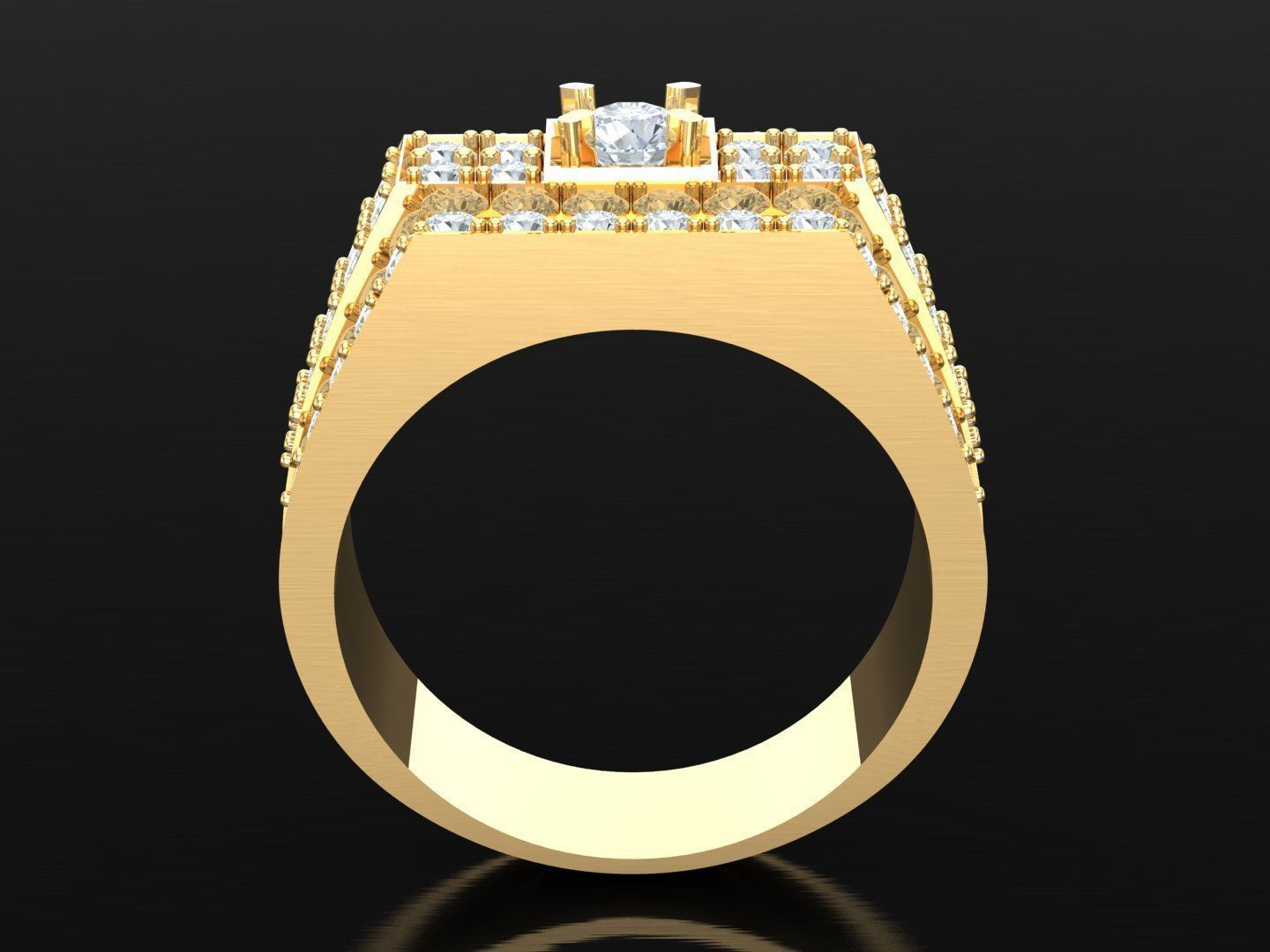  Wedding Men Diamond Ring 1MR63 3D print model_2