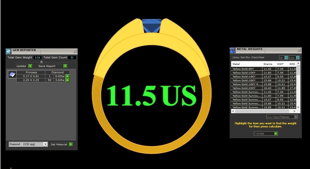  Wedding Men Diamond Ring 1MR62 3D print model_1