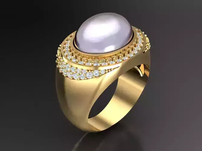  Wedding Men Diamond Ring 1MR61 3D print model