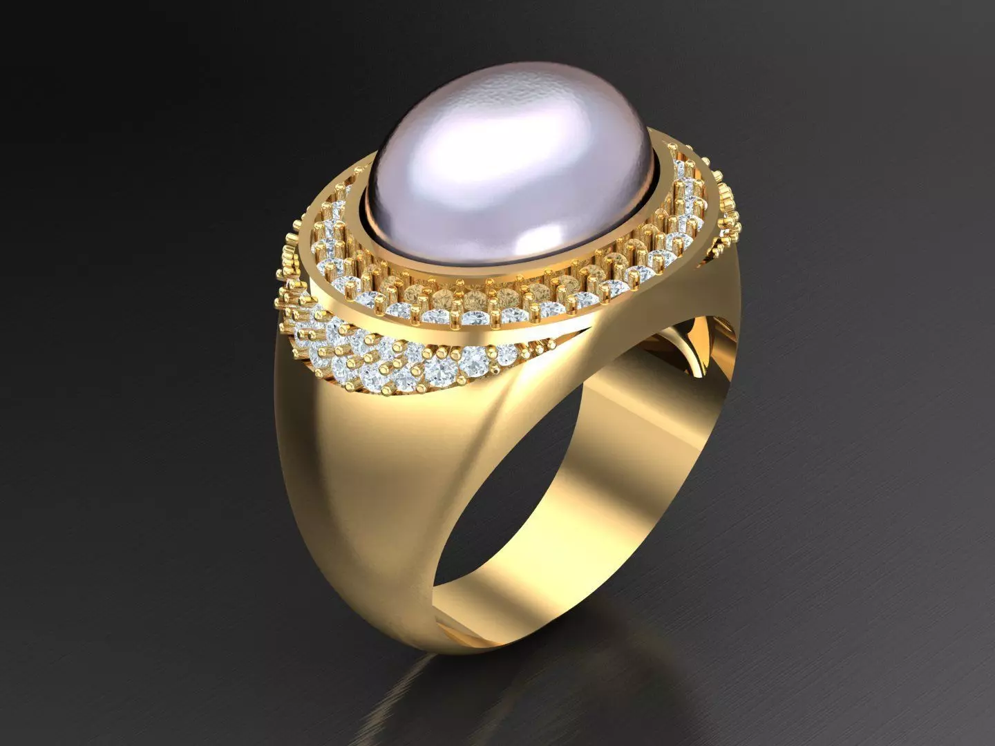  Wedding Men Diamond Ring 1MR61 3D print model_0