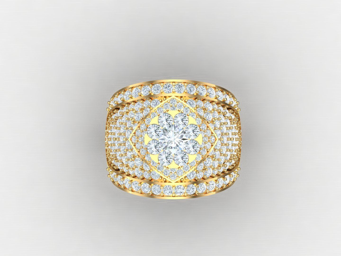  Wedding Men Diamond Ring 1MR60 3D print model_4