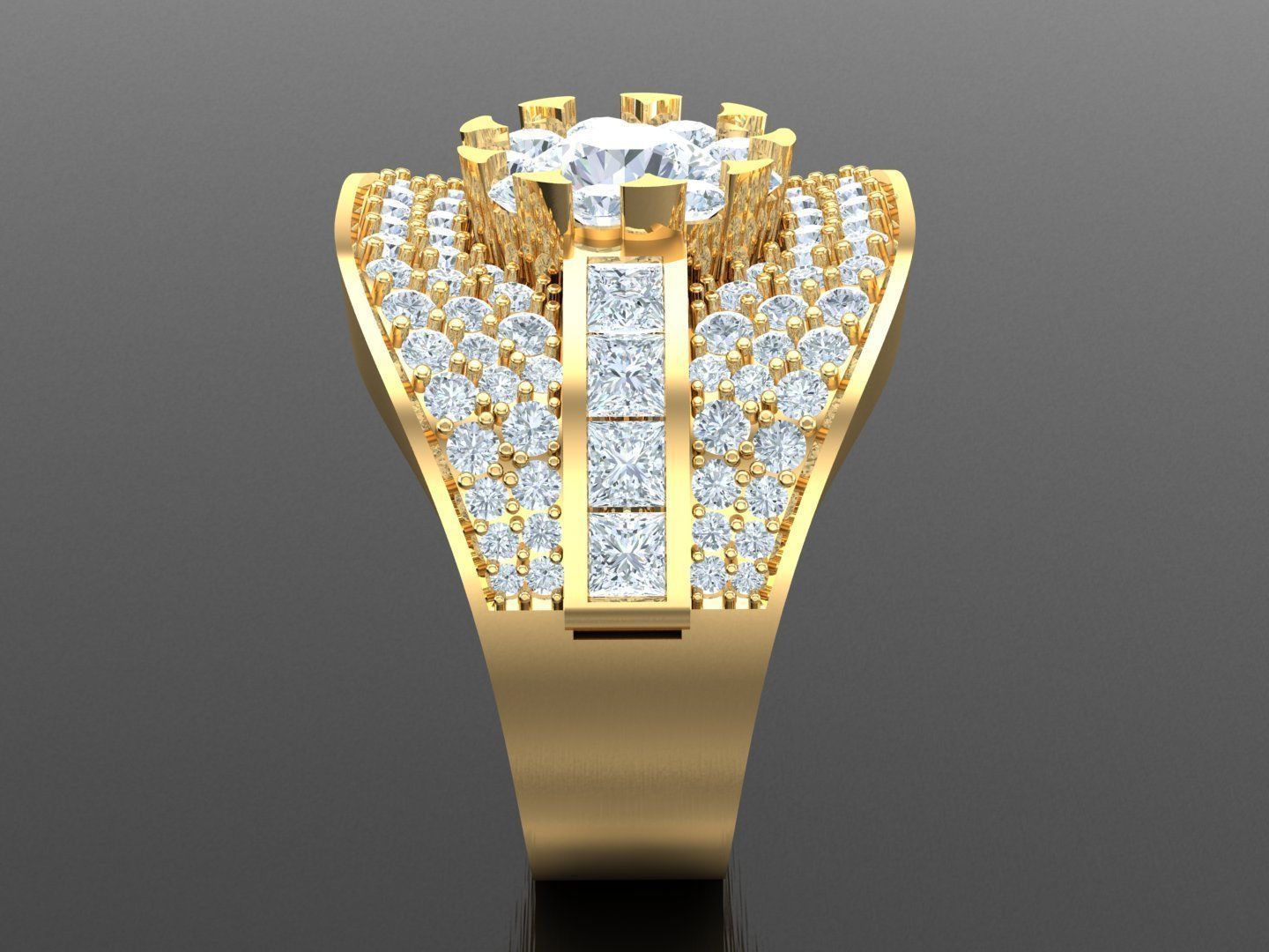  Wedding Men Diamond Ring 1MR59 3D print model_3