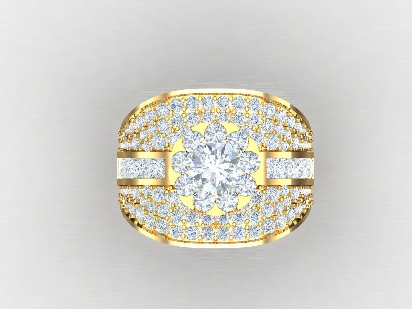  Wedding Men Diamond Ring 1MR59 3D print model_4