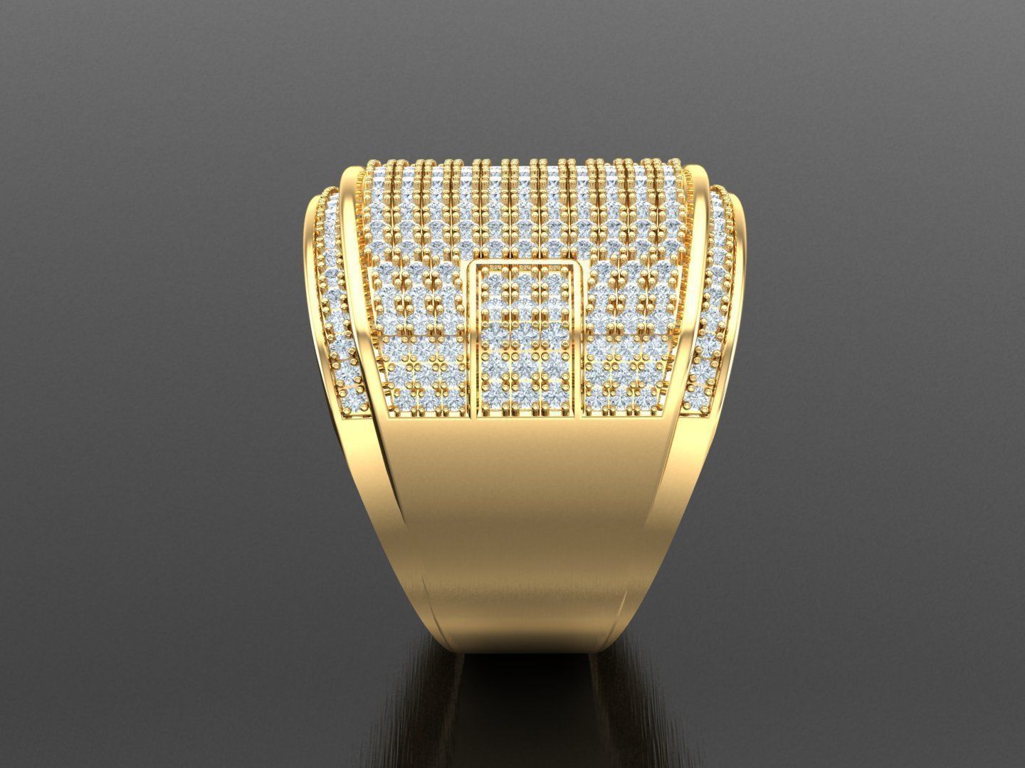  Wedding Men Diamond Ring 1MR56 3D print model_3