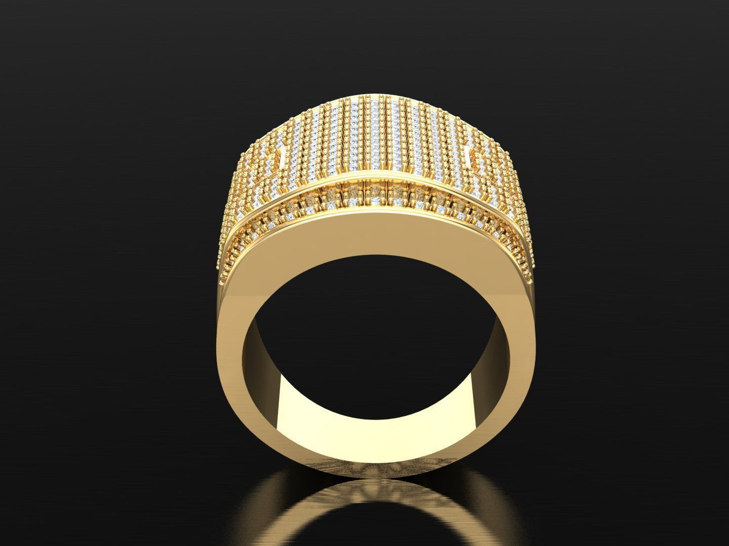 Wedding Men Diamond Ring 1MR56 3D print model_2