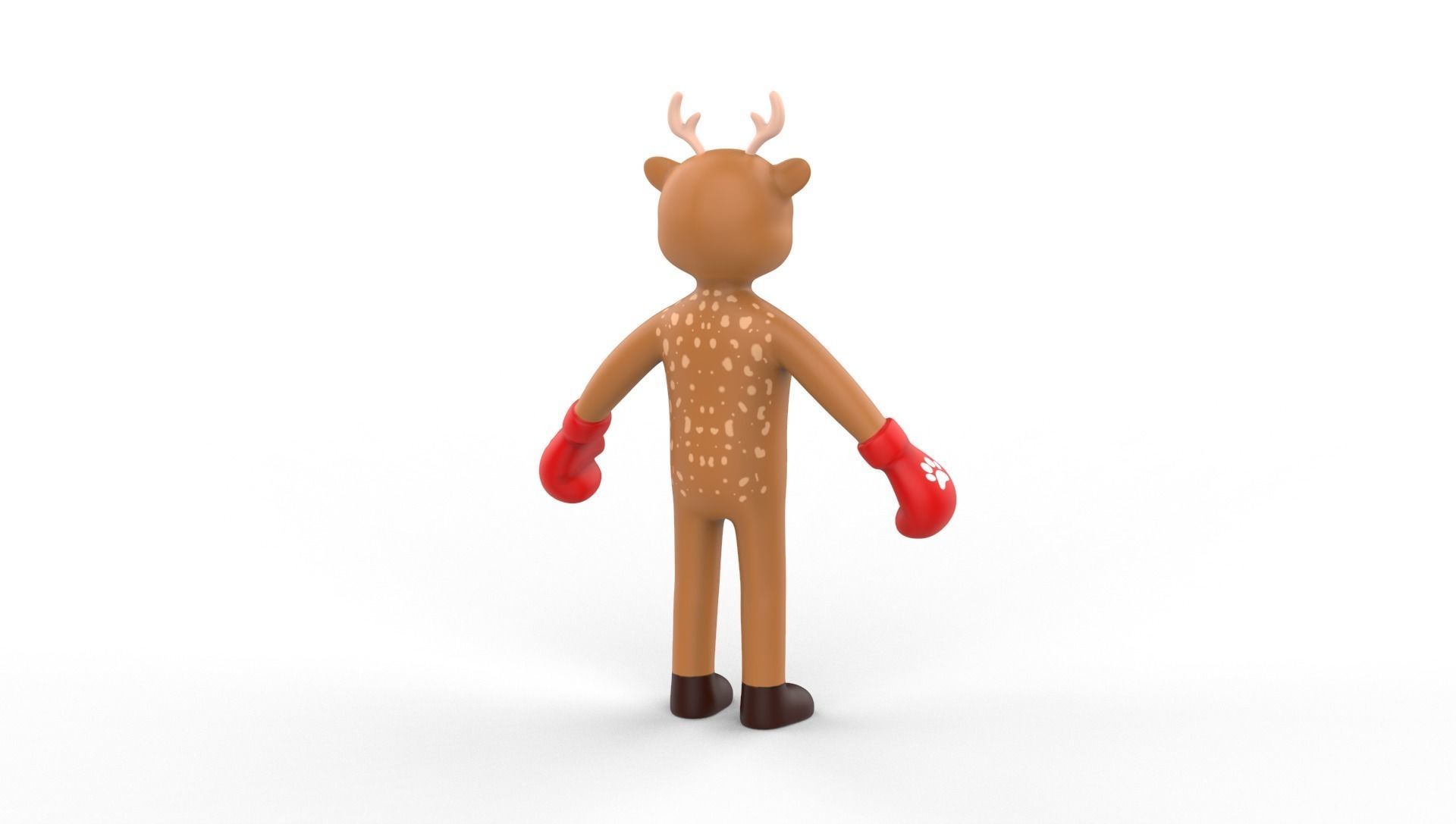 Boxing Deer Animal Animated Low-poly 3D model_18