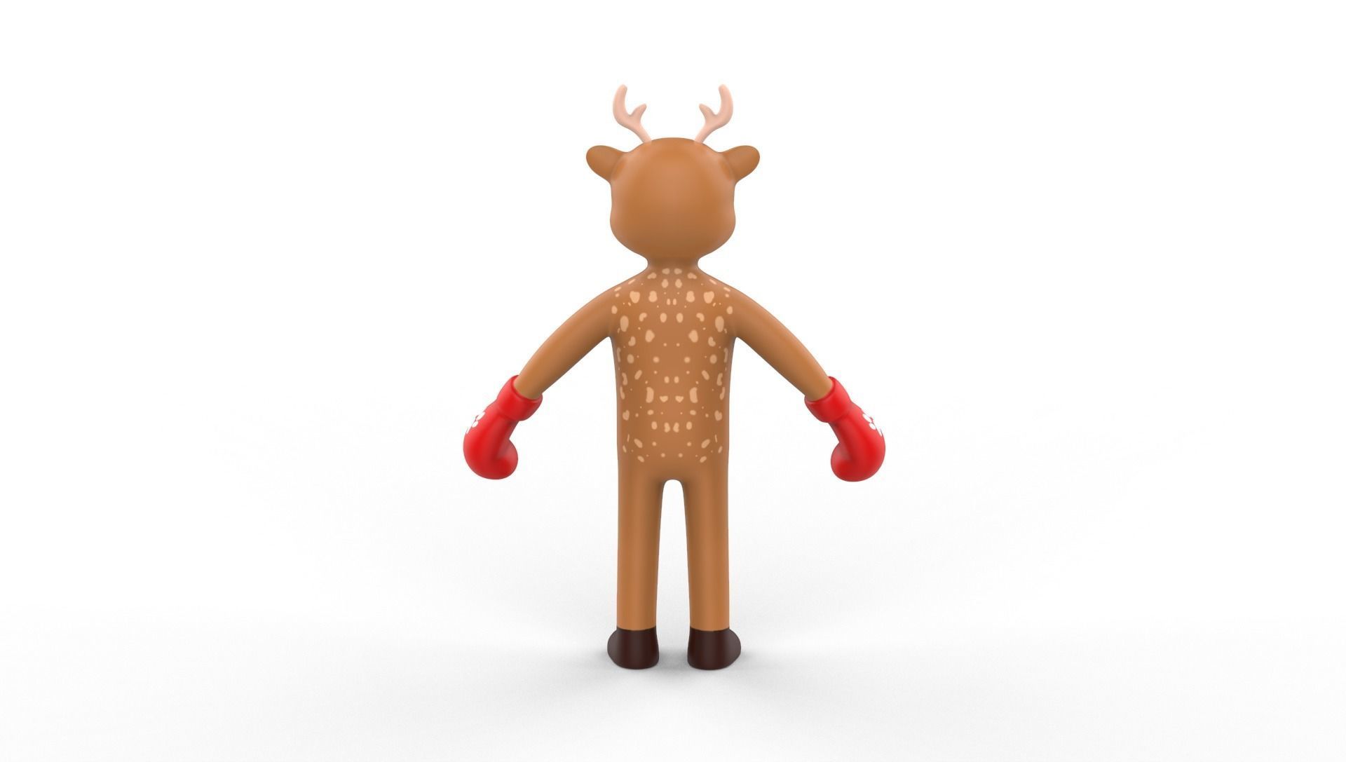 Boxing Deer Animal Animated Low-poly 3D model_17