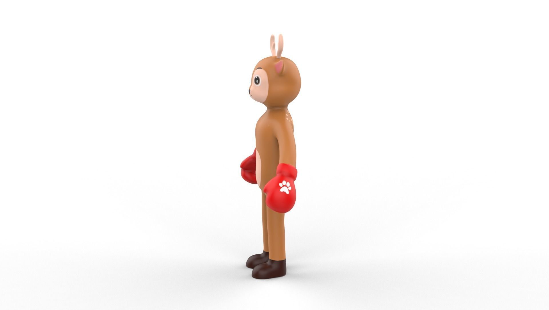 Boxing Deer Animal Animated Low-poly 3D model_13