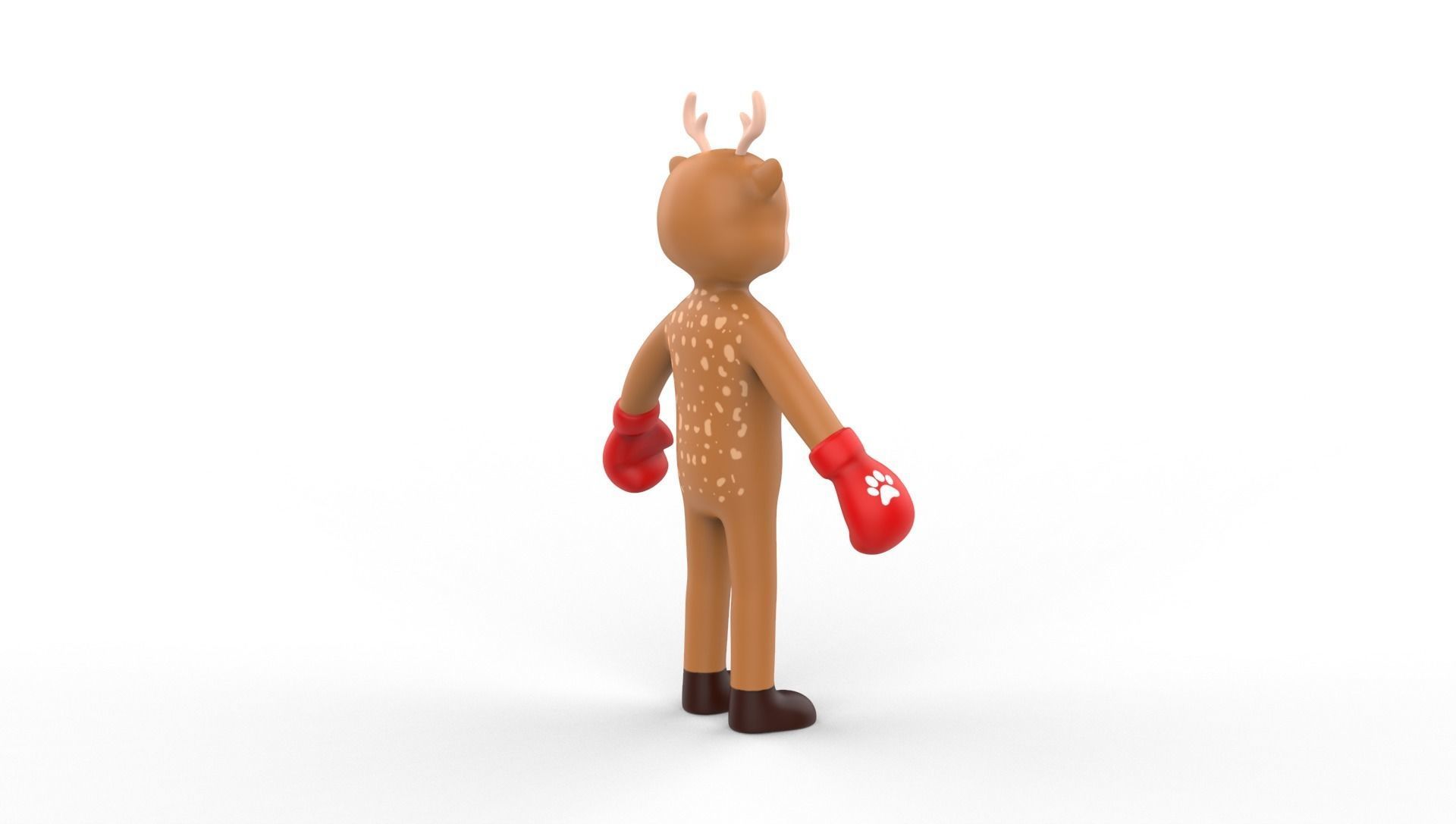 Boxing Deer Animal Animated Low-poly 3D model_19