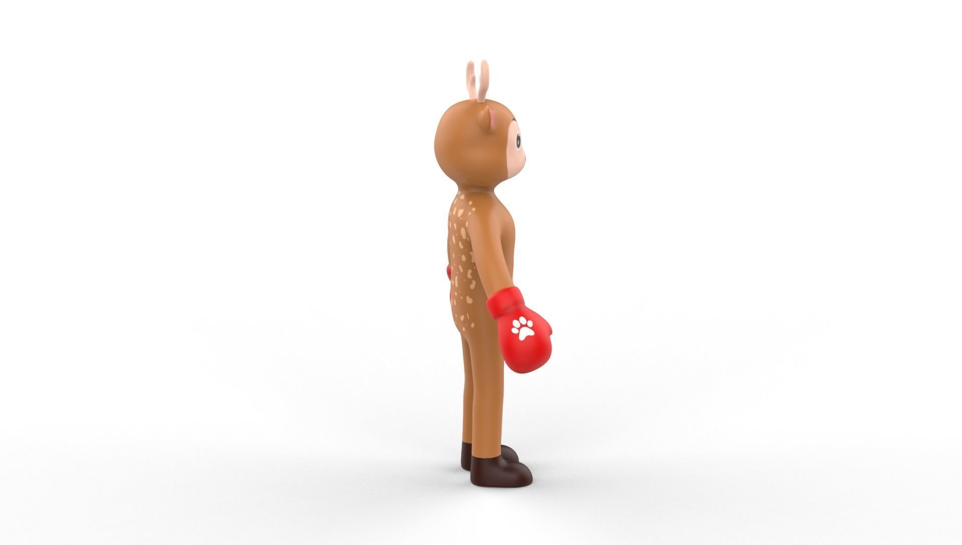 Boxing Deer Animal Animated Low-poly 3D model_20