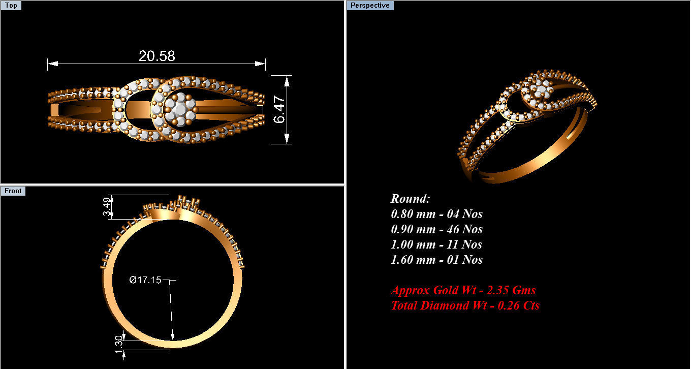 Ultra light wt Women Ring 3dm renders details  3D print model_4