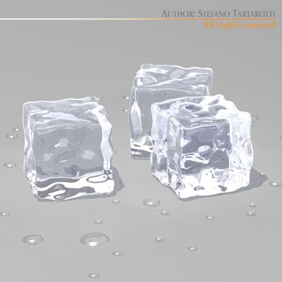 Ice cubes 3D model_1