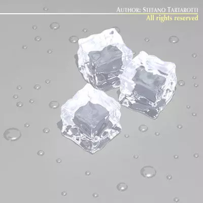 Ice cubes 3D model_0