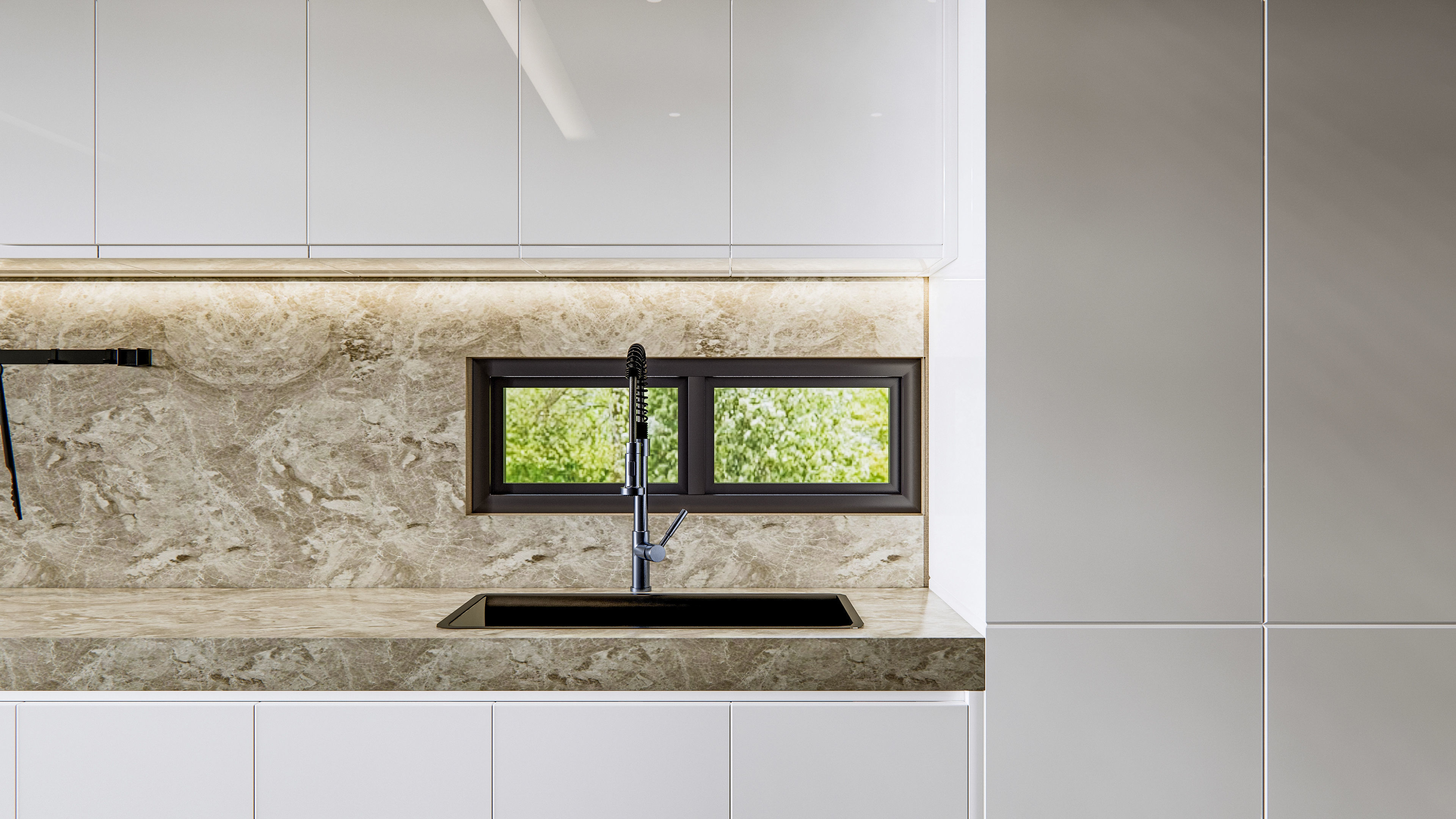 Kitchen Modern interior 0046 3D model_15