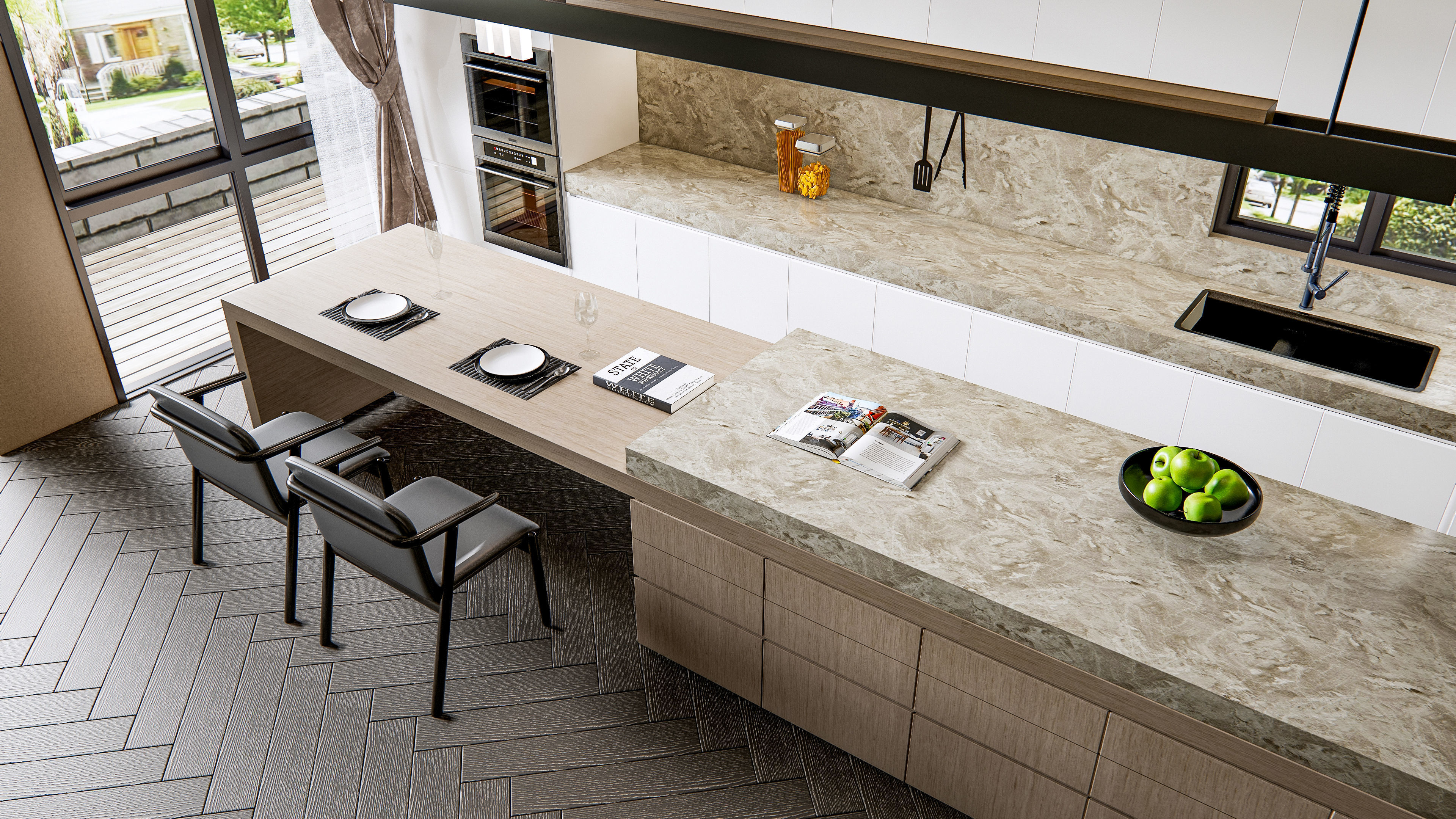 Kitchen Modern interior 0046 3D model_16