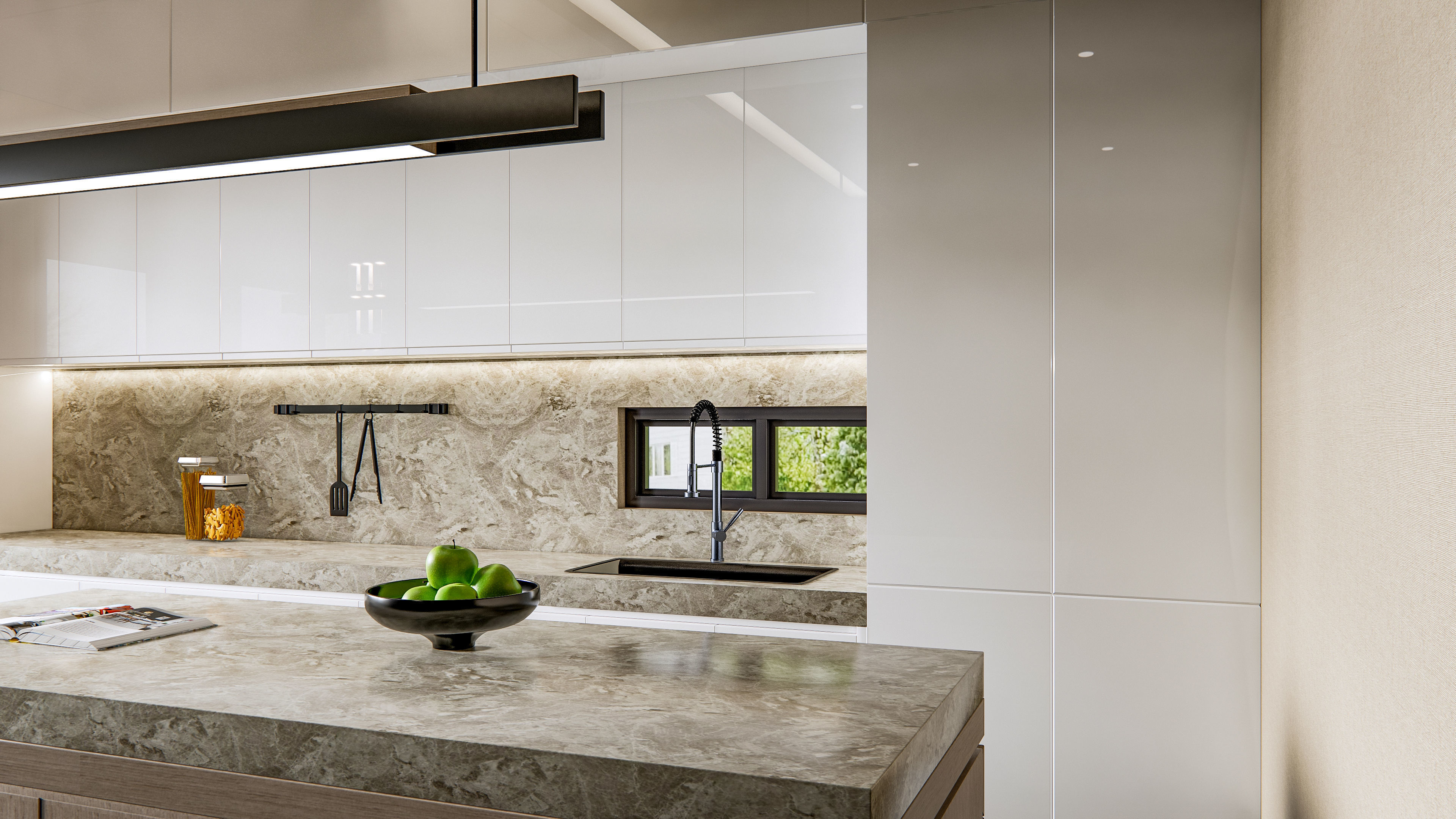 Kitchen Modern interior 0046 3D model_2