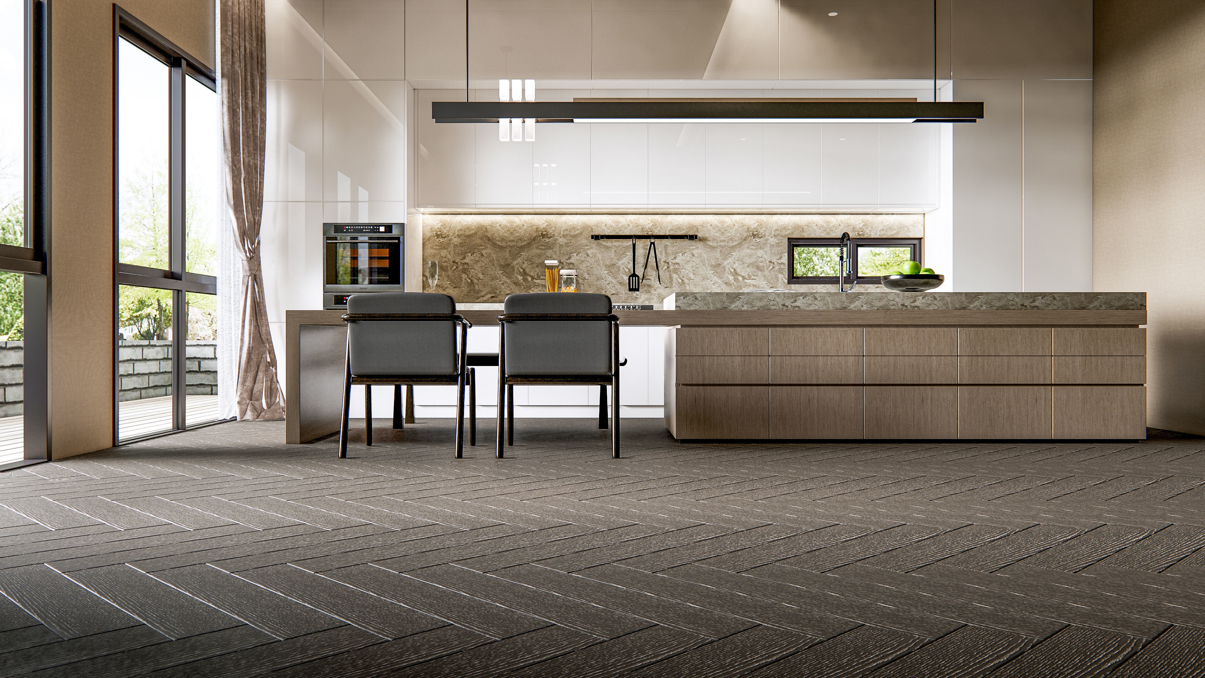 Kitchen Modern interior 0046 3D model_19