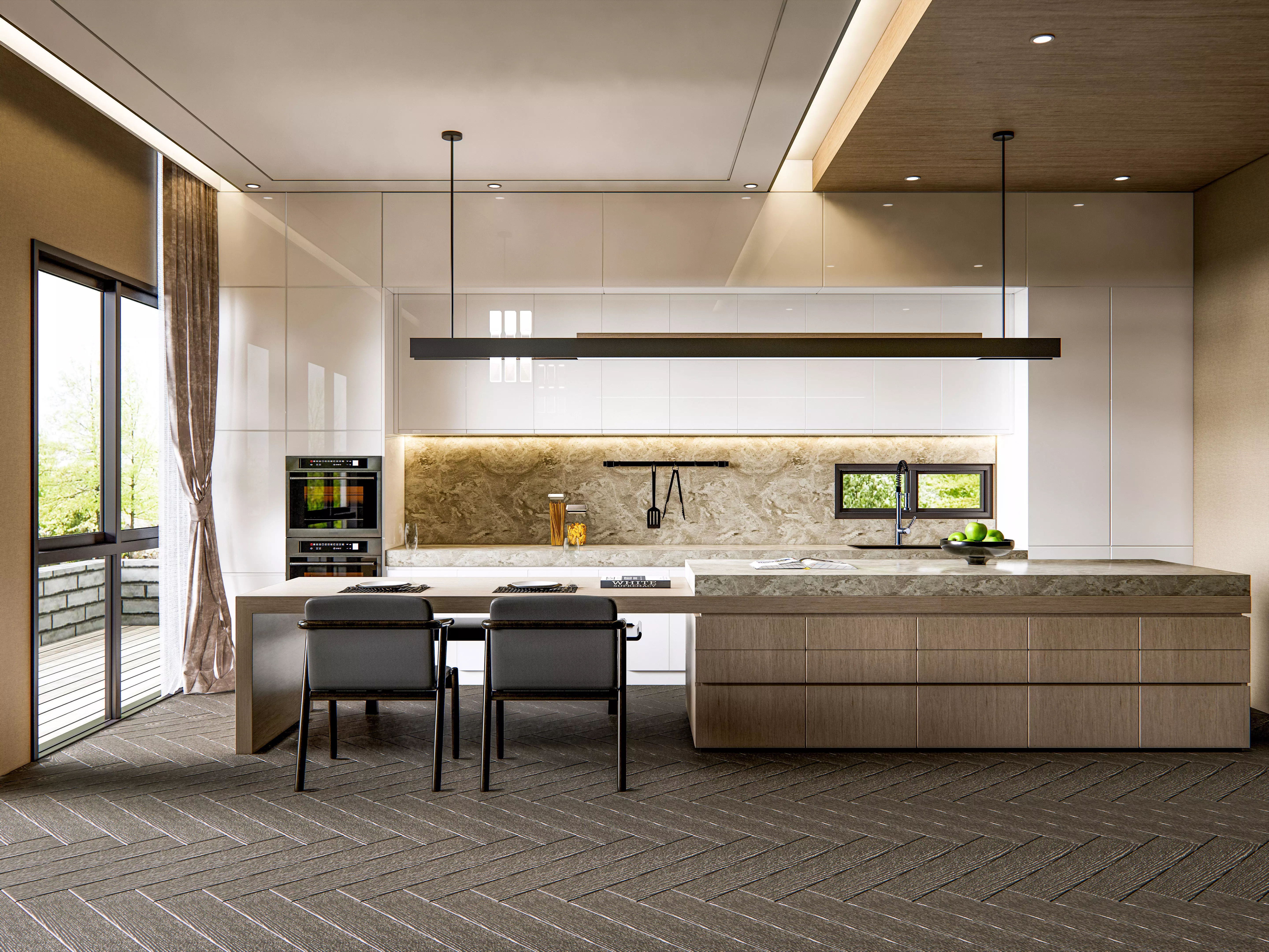 Kitchen Modern interior 0046 3D model_0