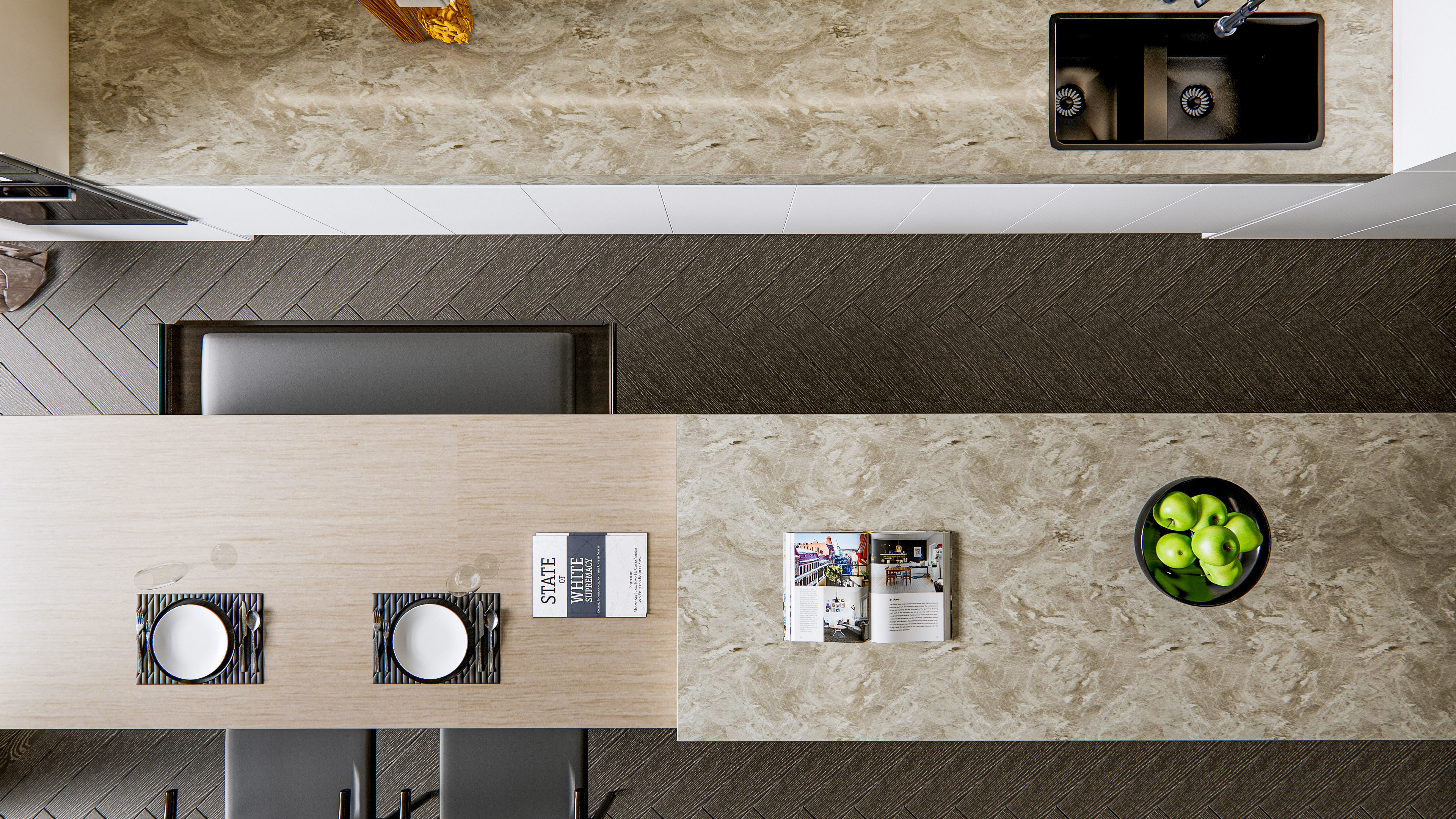 Kitchen Modern interior 0046 3D model_18