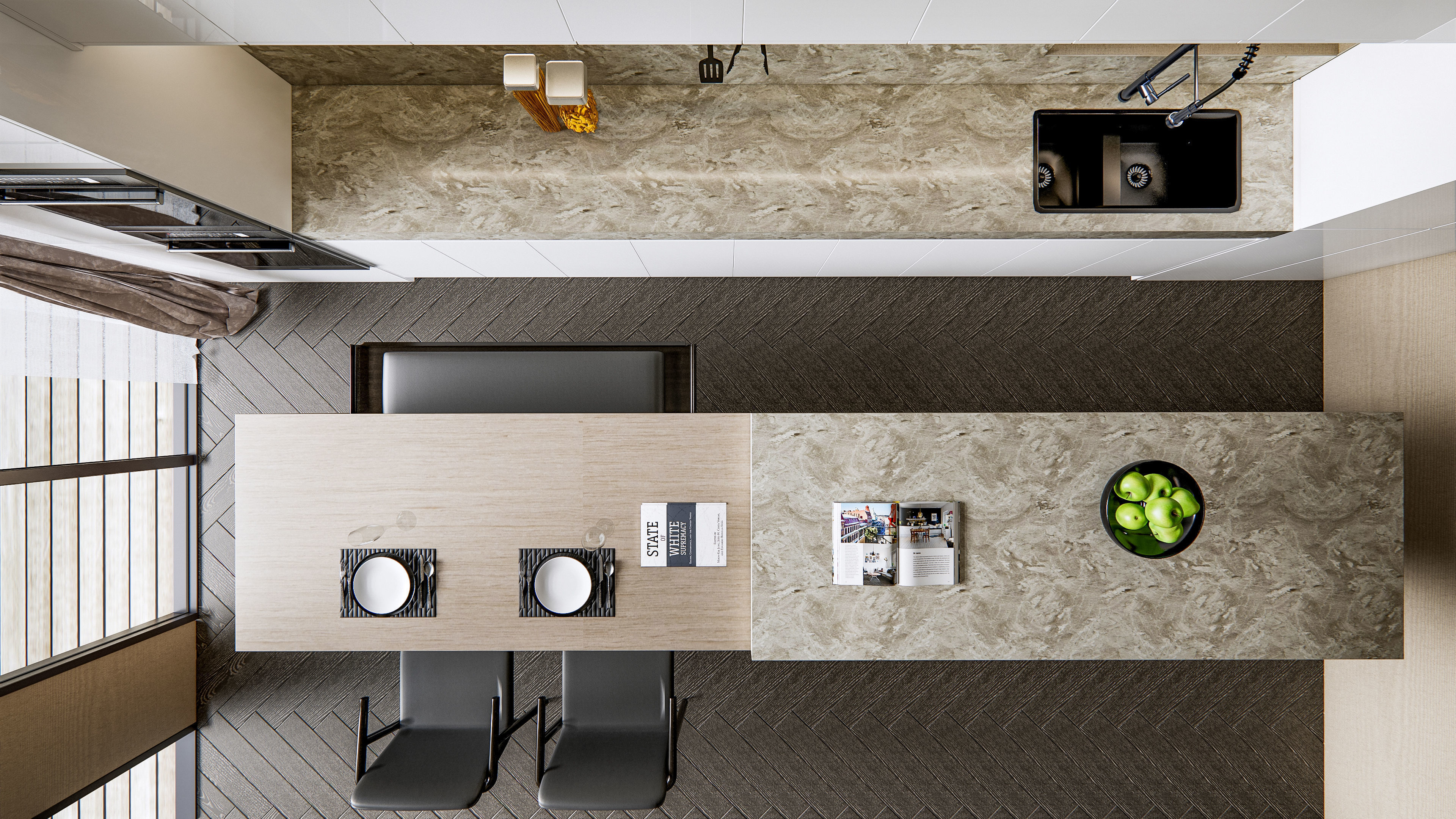 Kitchen Modern interior 0046 3D model_20