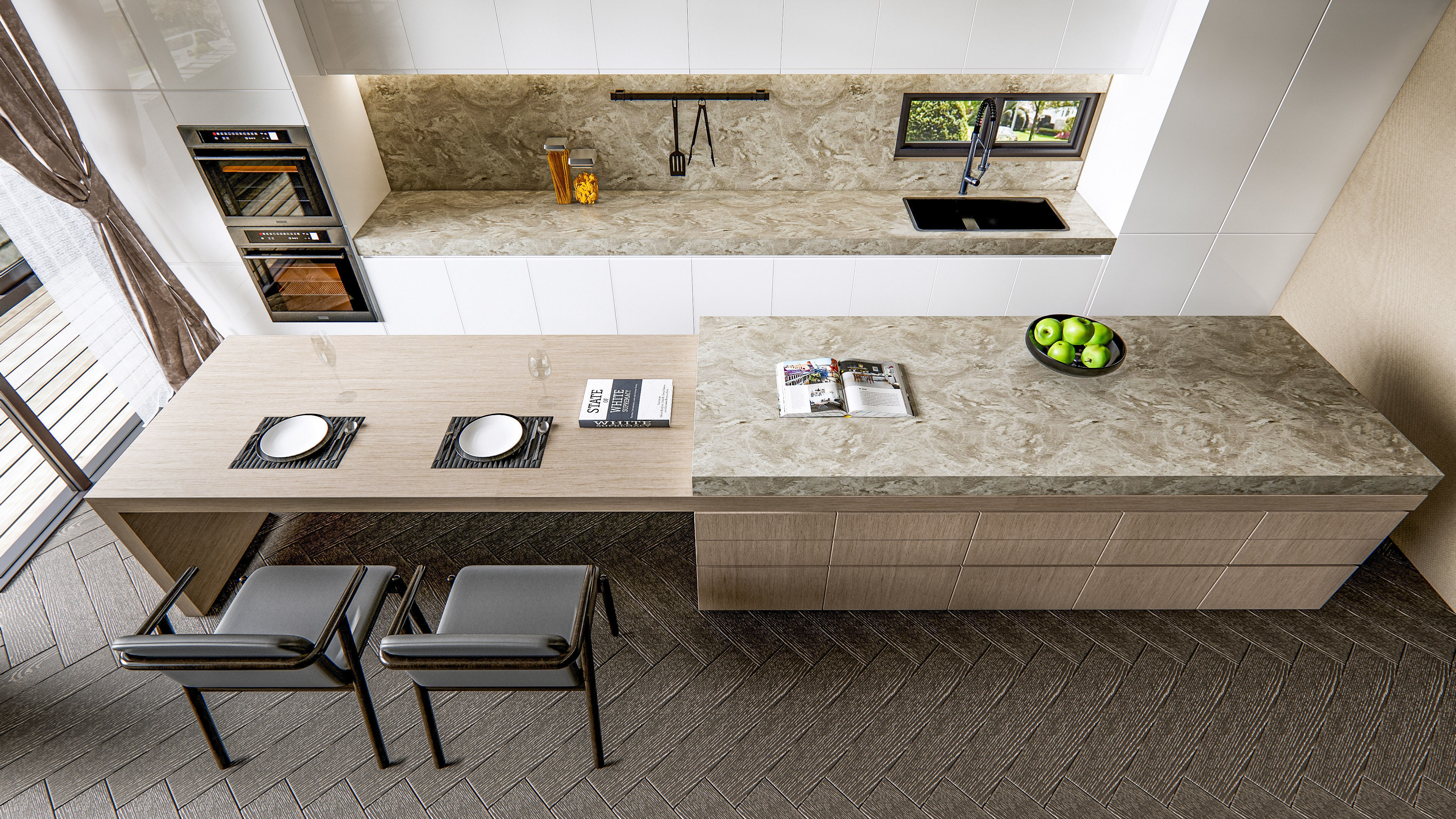 Kitchen Modern interior 0046 3D model_17