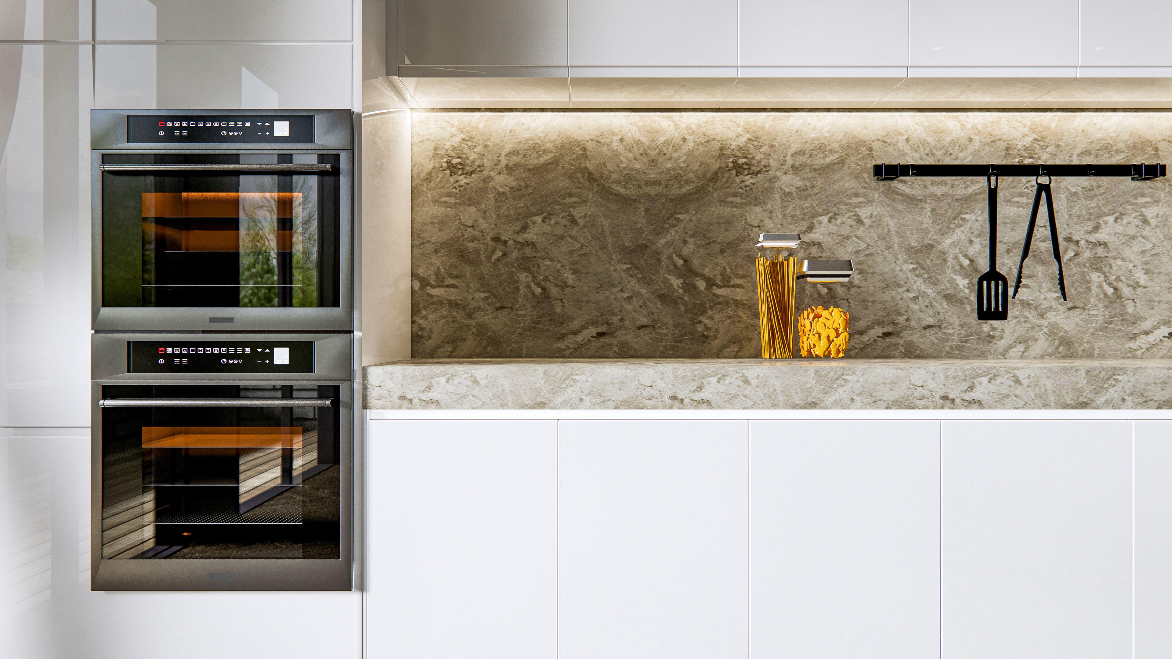 Kitchen Modern interior 0046 3D model_11