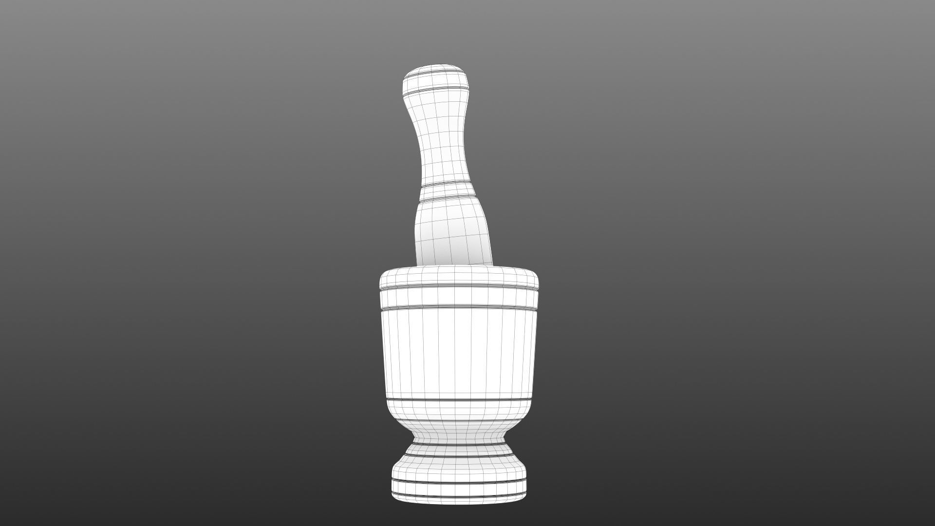 Wood Mortar 3D model_12