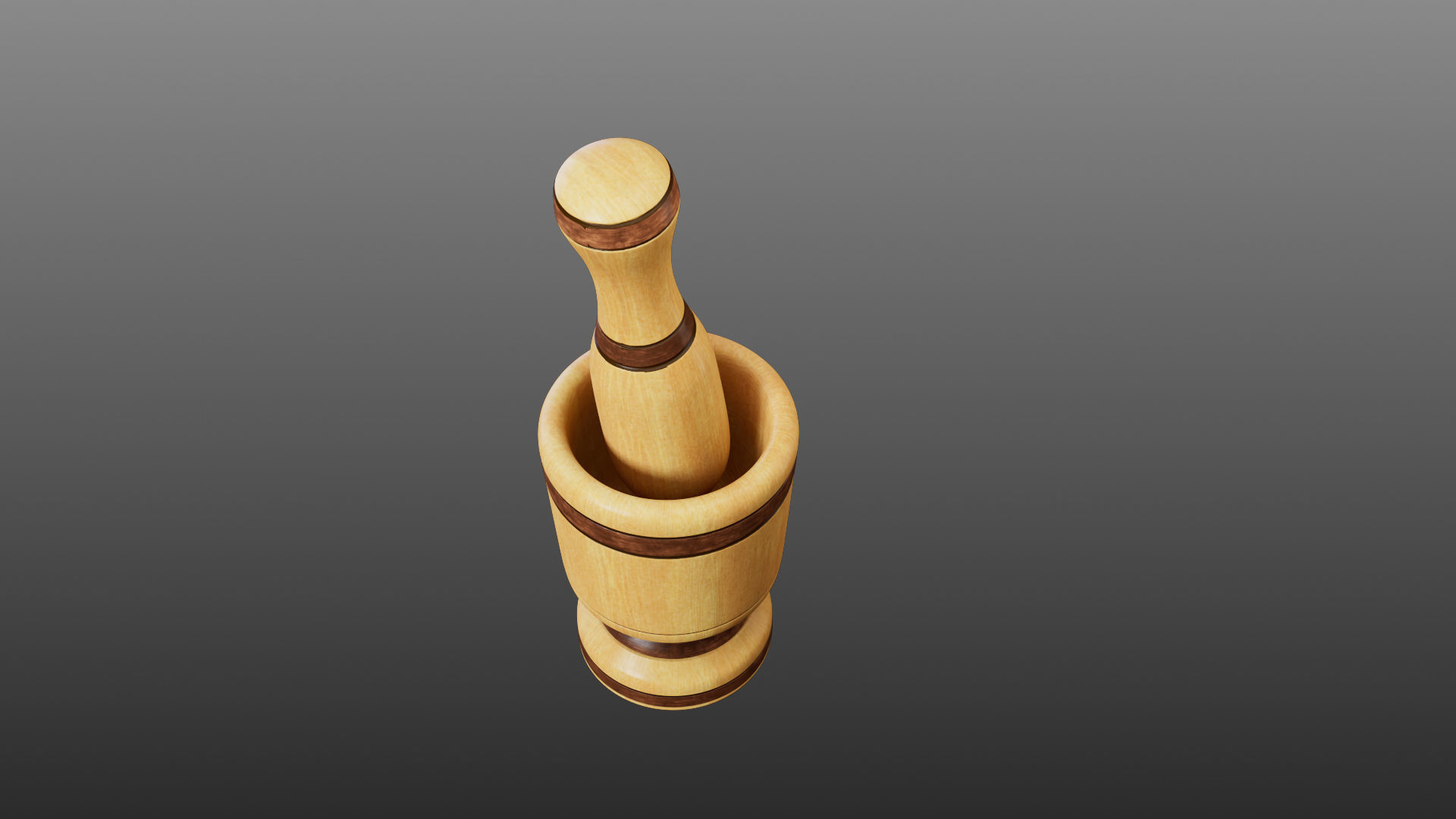Wood Mortar 3D model_8