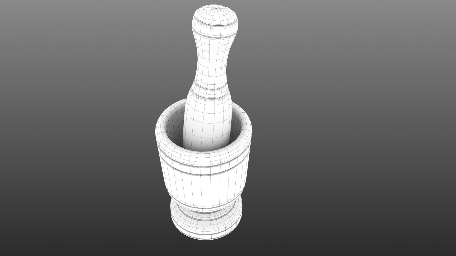Wood Mortar 3D model_14