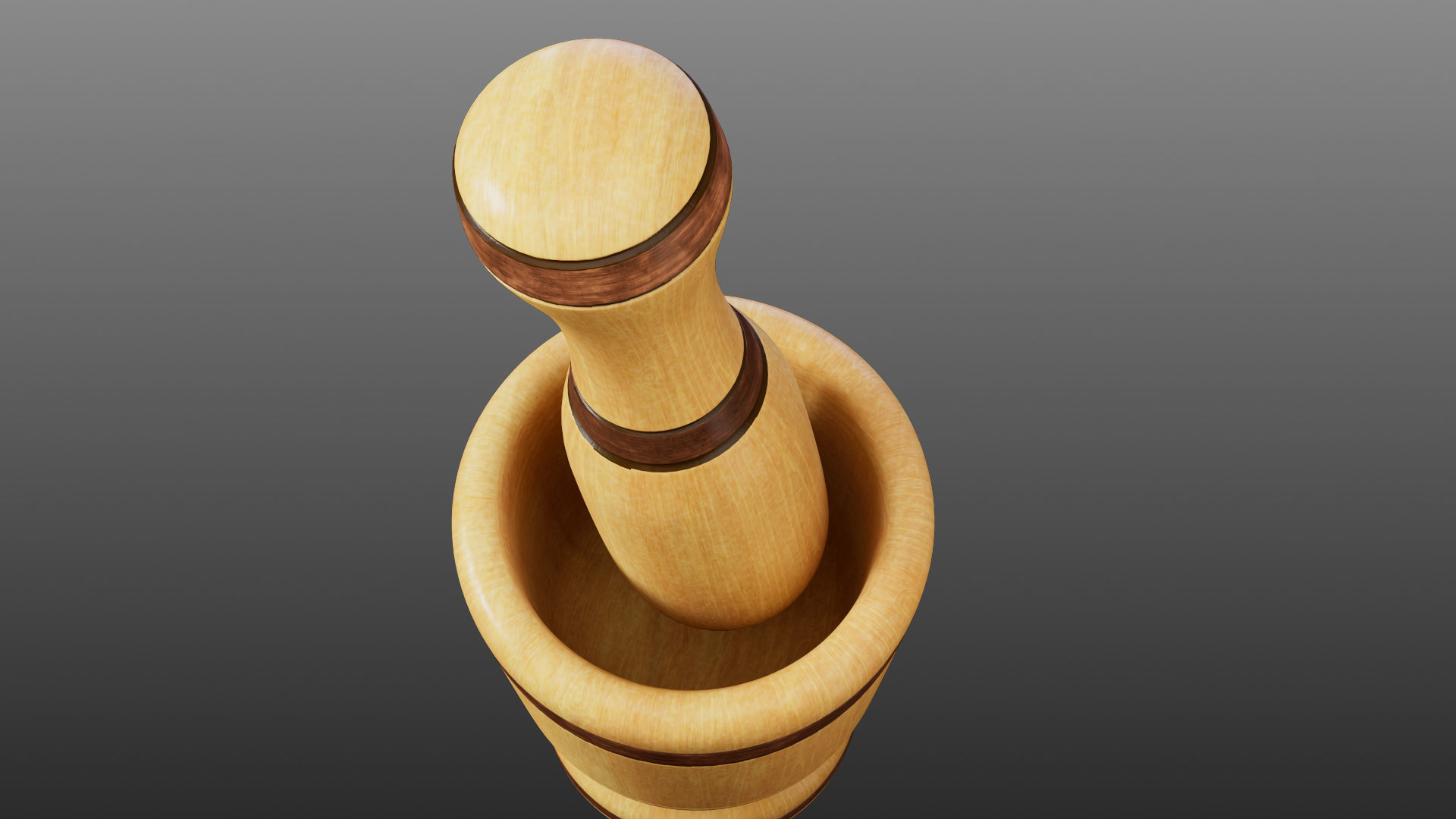 Wood Mortar 3D model_10