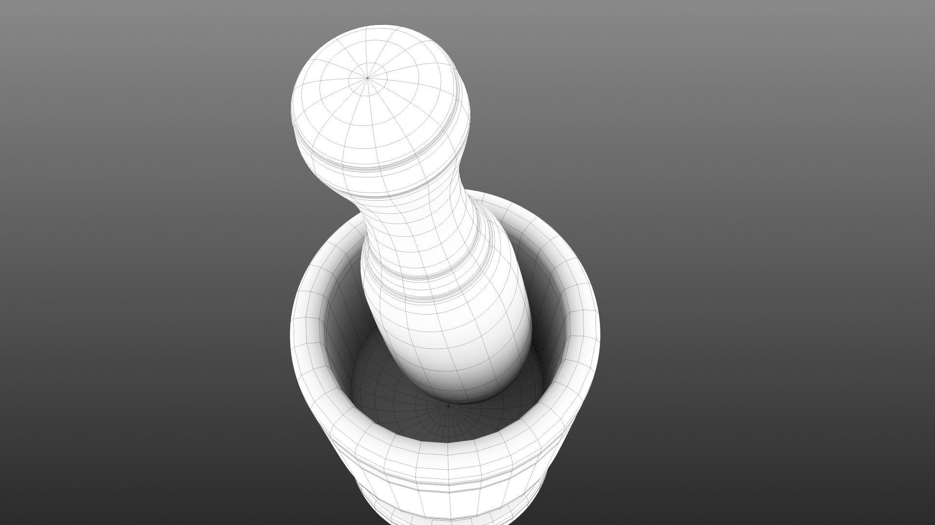 Wood Mortar 3D model_21