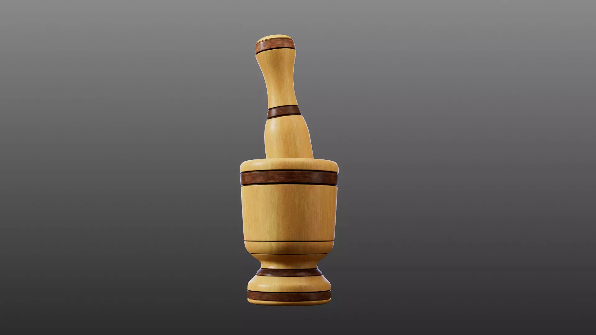 Wood Mortar 3D model_0