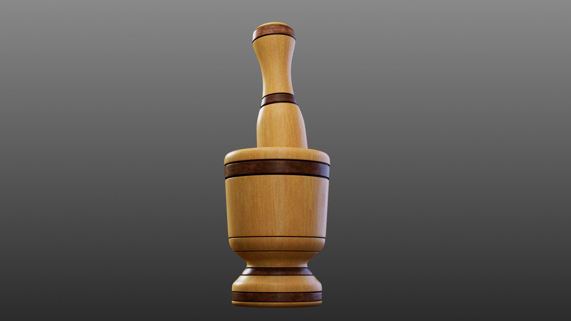 Wood Mortar 3D model_7