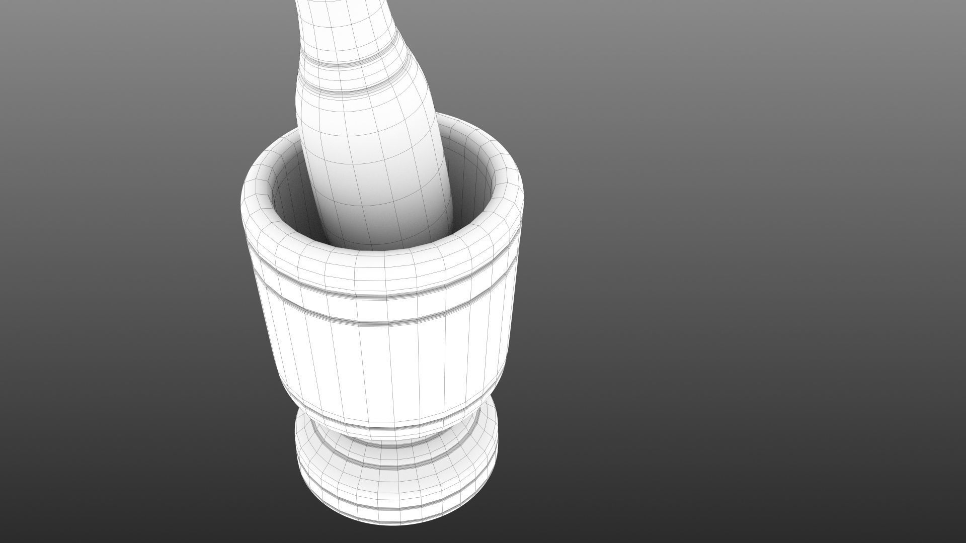 Wood Mortar 3D model_15