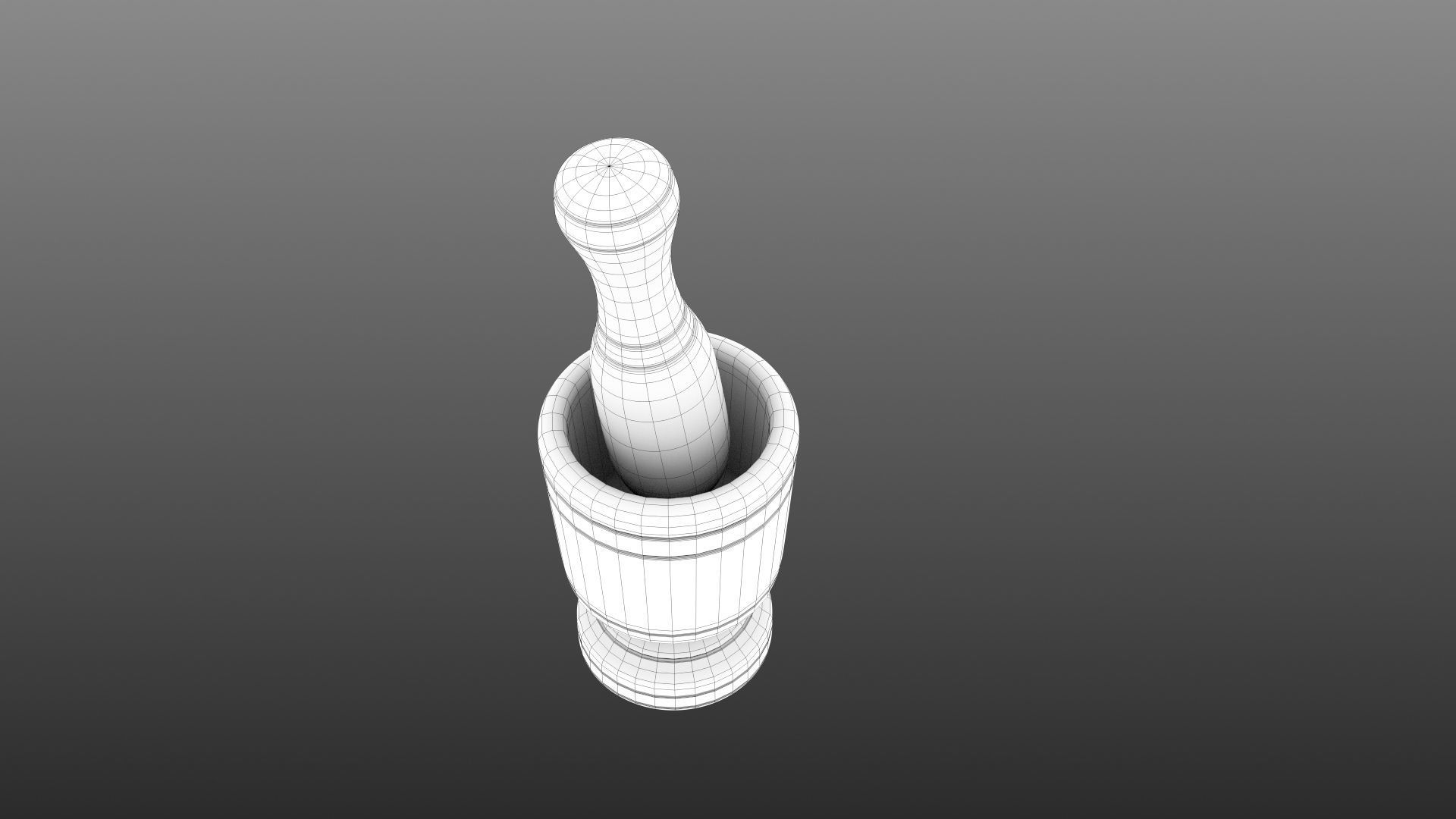 Wood Mortar 3D model_19