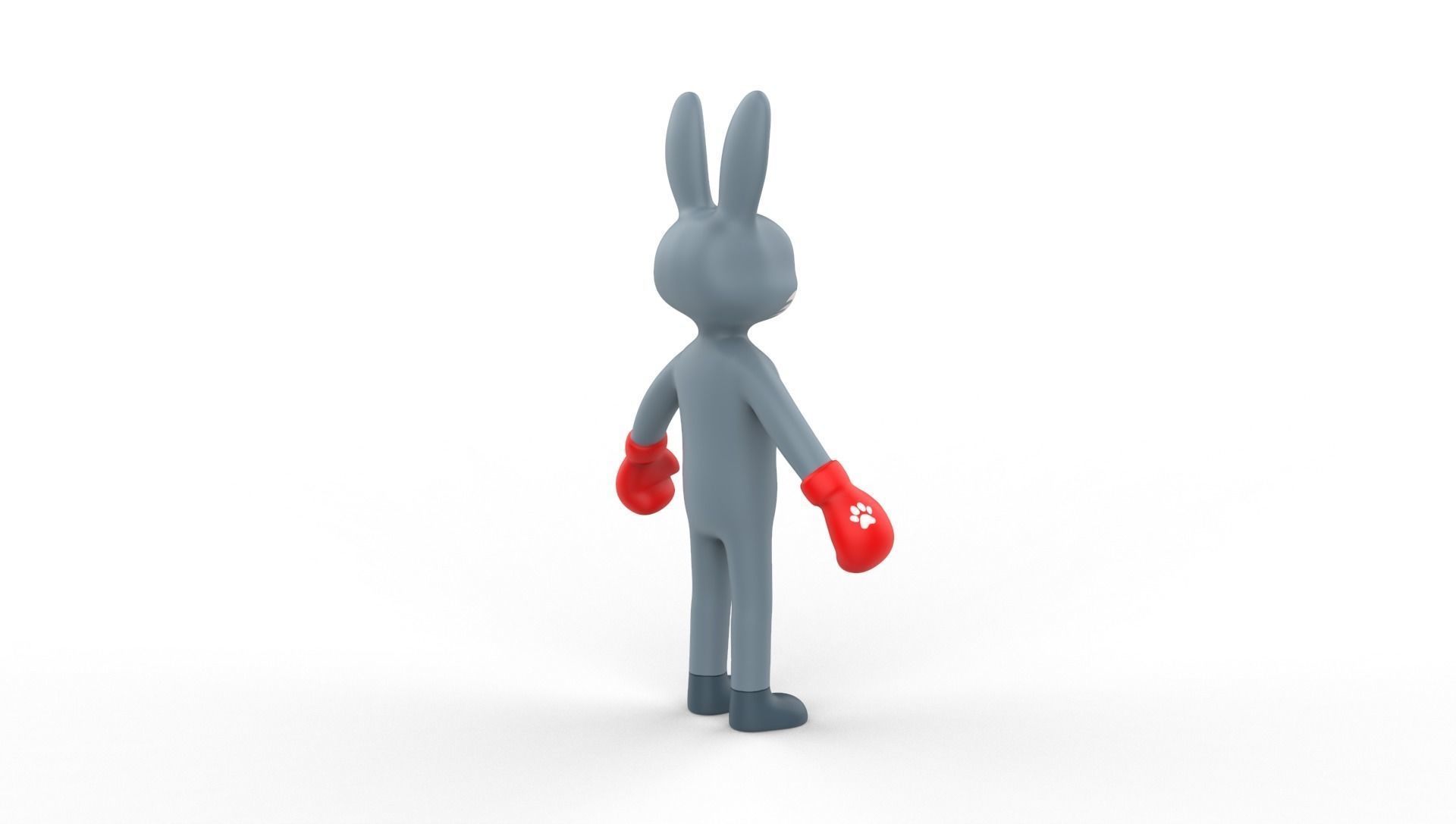 Boxing Rabbit Animal Animated Low-poly 3D model_18