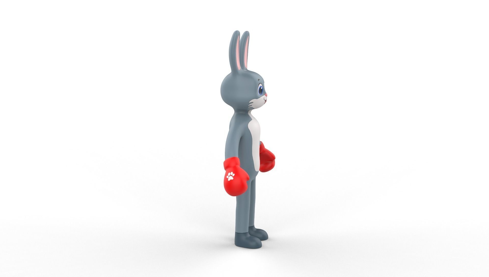 Boxing Rabbit Animal Animated Low-poly 3D model_20