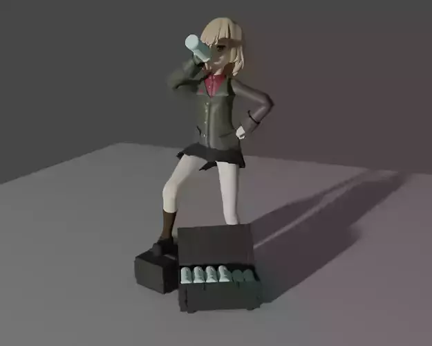 Katyusha 3D print model girls und panzer  Free 3D print model