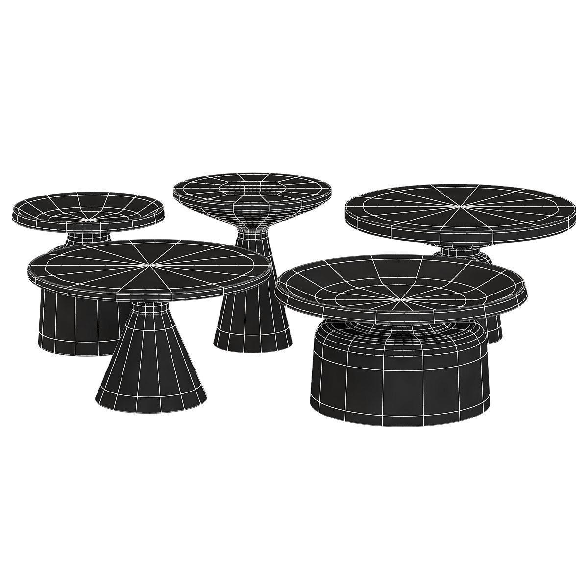 Coffee tables set Vaso and Tuba 3D model_3