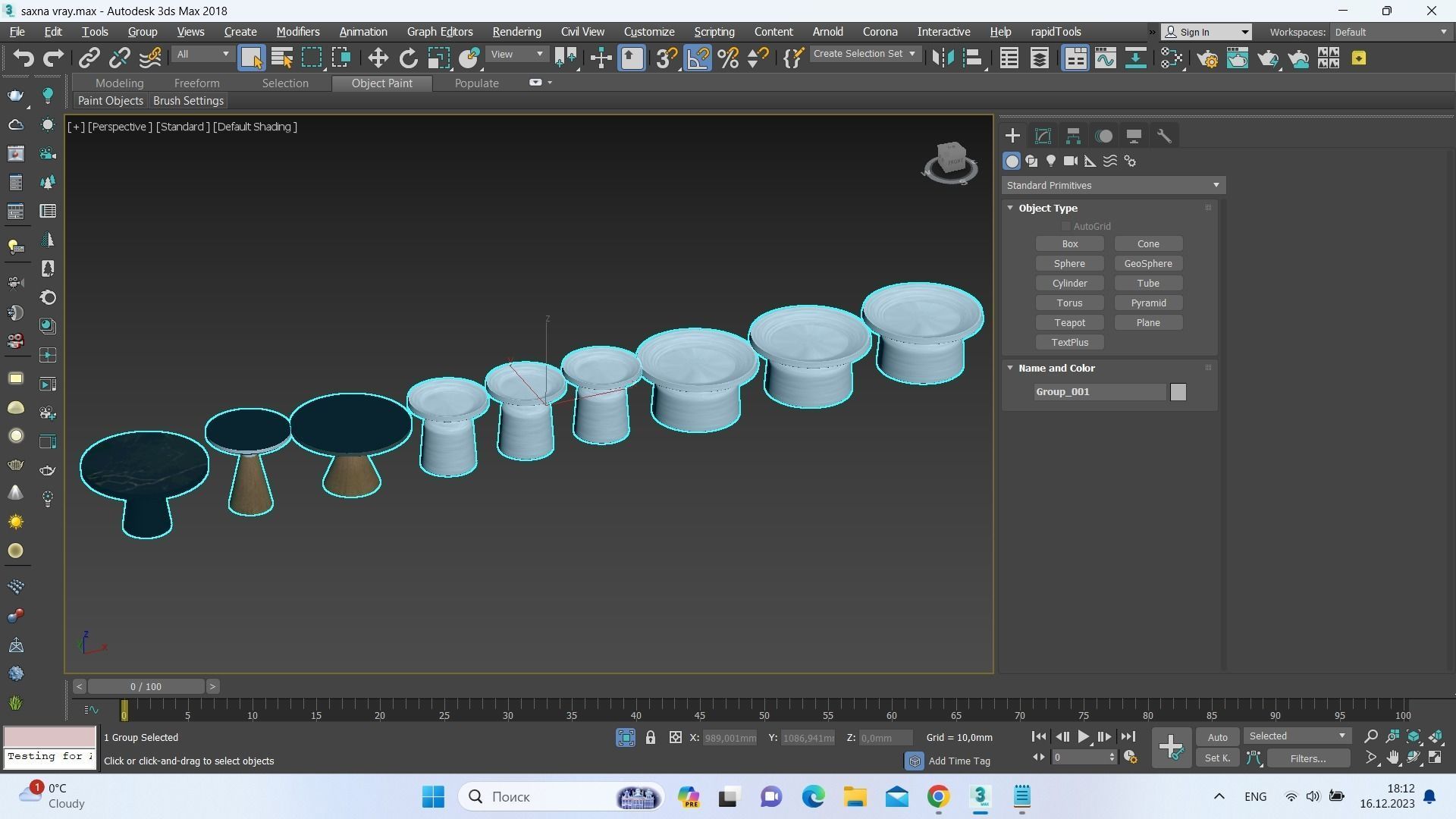 Coffee tables set Vaso and Tuba 3D model_4